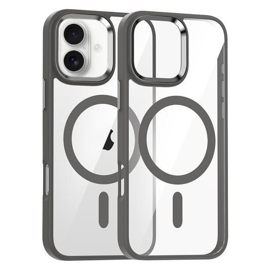 For iPhone 17 Metal Eyes Lens Ring MagSafe Anti-drop Phone Case(Titanium Sand) - iPhone 17 Cases by buy2fix | Online Shopping UK | buy2fix