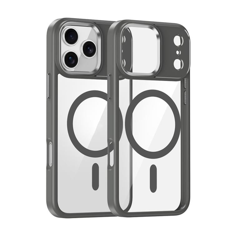 For iPhone 17 Pro Metal Eyes Lens Ring MagSafe Anti-drop Phone Case(Titanium Sand) - iPhone 17 Pro Cases by buy2fix | Online Shopping UK | buy2fix