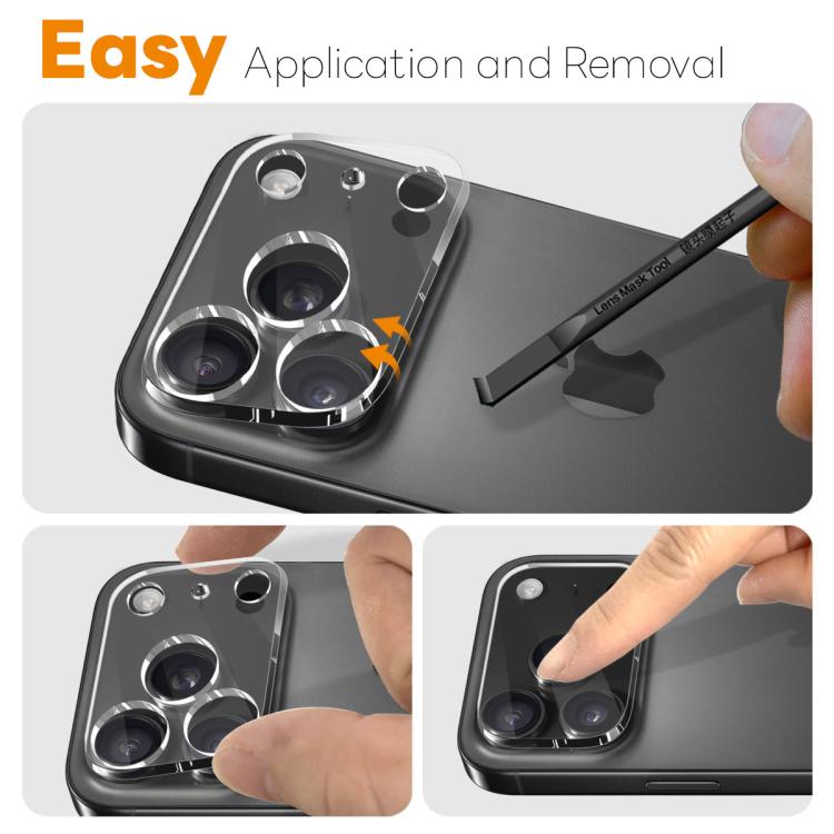 For iPhone 17 Pro Max 2pcs NORTHJO Camera Lens Protector 3D HD Tempered Glass Film(Clear) - iPhone 17 Pro Max Tempered Glass by NORTHJO | Online Shopping UK | buy2fix