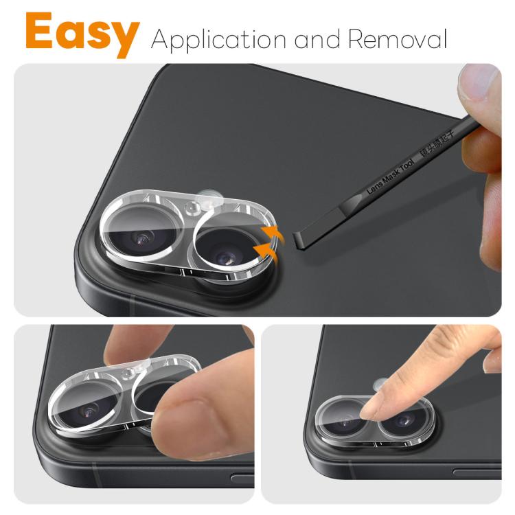 For iPhone 17 2pcs NORTHJO Camera Lens Protector 3D HD Tempered Glass Film(Clear) - iPhone 17 Tempered Glass by NORTHJO | Online Shopping UK | buy2fix