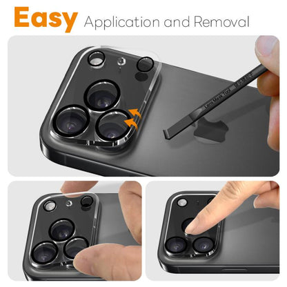 For iPhone 17 Pro 2pcs NORTHJO Camera Lens Protector 3D Night Shot Tempered Glass Film(Black) - iPhone 17 Pro Tempered Glass by NORTHJO | Online Shopping UK | buy2fix