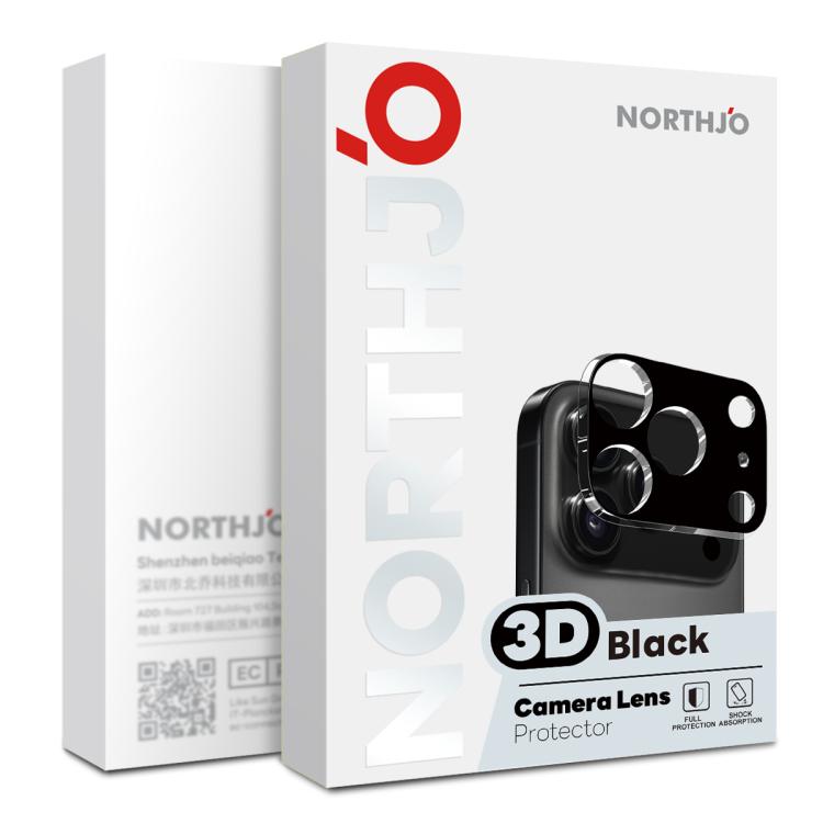 For iPhone 17 Pro Max 2pcs NORTHJO Camera Lens Protector 3D HD Tempered Glass Film(Black) - iPhone 17 Pro Max Tempered Glass by NORTHJO | Online Shopping UK | buy2fix