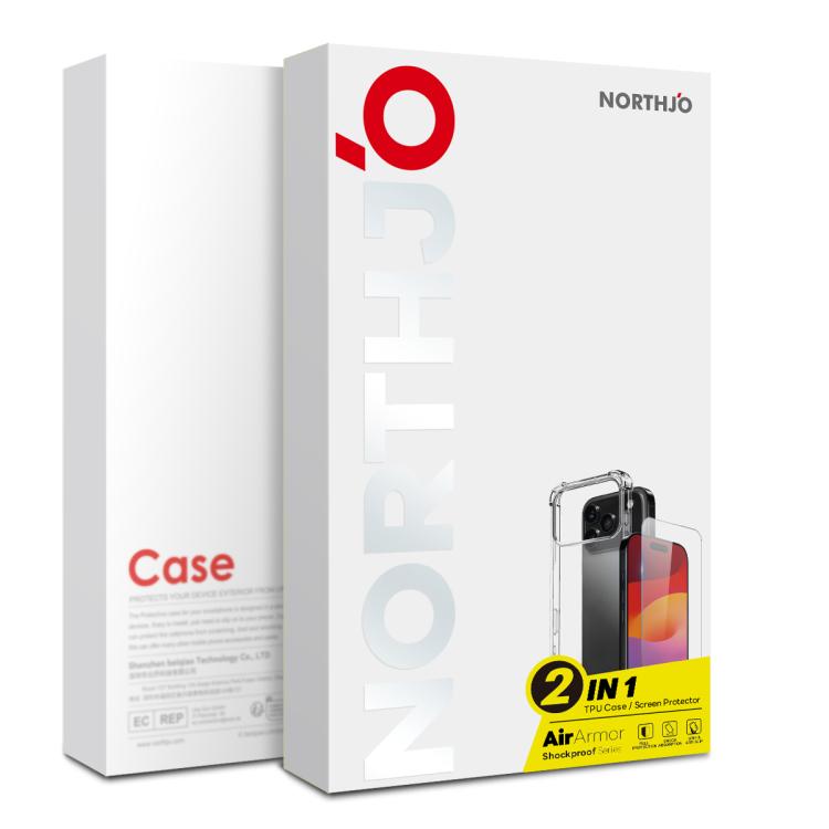 For Honor 400 Pro Global 160.8mm NORTHJO 2 in 1 TPU Airbag Shockproof Phone Case with Screen Film(Clear) - More iPhone Cases by NORTHJO | Online Shopping UK | buy2fix