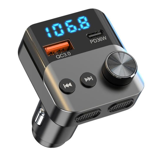 BC98 Car PD 36W Fast Charging QC3.0 Charger FM Transmitter Bluetooth 5.3 Hands-Free Call - Bluetooth Car Kits by buy2fix | Online Shopping UK | buy2fix