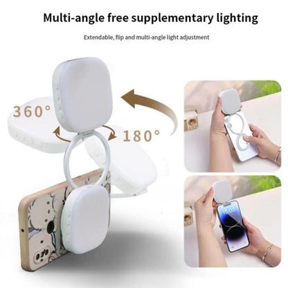AL80 Portable 360 Degree Rotatable Magnetic Selfie Fill Light LED Fill Lamp(Black) - Selfie Light by buy2fix | Online Shopping UK | buy2fix