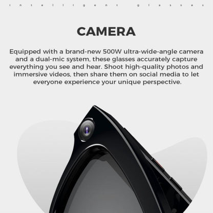 M01 Smart Glasses, with HD Camera, Support Bluetooth Call, AI Intelligent Translation(White) - Smart Glasses by buy2fix | Online Shopping UK | buy2fix