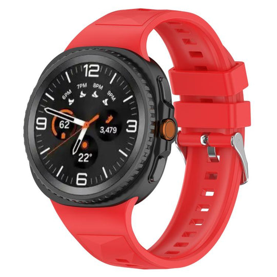 For Galaxy Watch9 / 8 / 8 Classic Ice Crystal Texture Silicone Watch Band(Red)