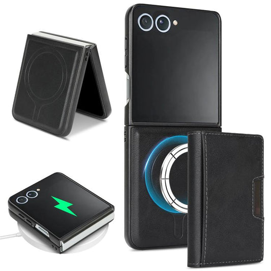For Samsung Galaxy Z Flip7 Kalebol Strong Magnetic MagSafe Tri-Fold Wallet Leather Phone Case(Black) - Galaxy Z Flip7 5G Cases by Kalebol | Online Shopping UK | buy2fix