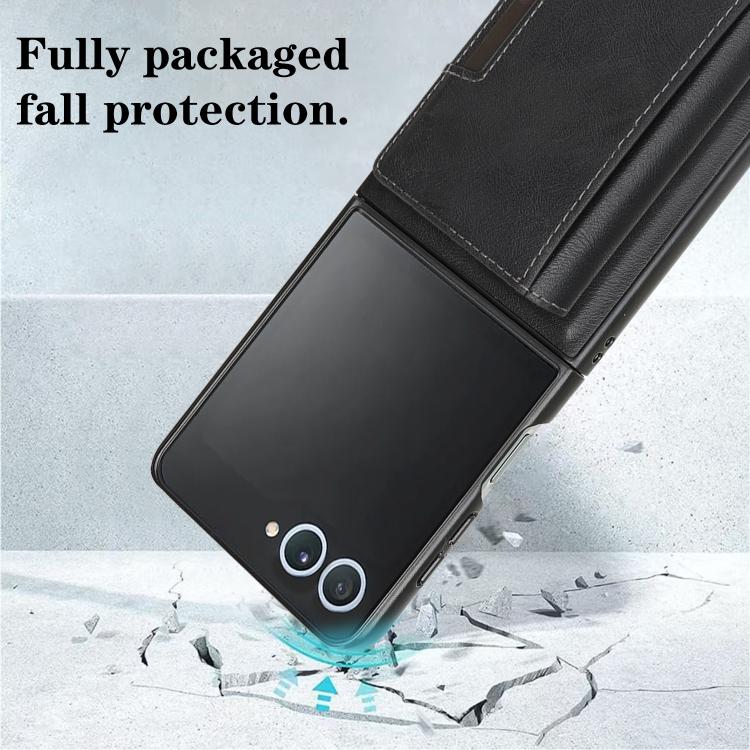For Samsung Galaxy Z Flip7 Kalebol Strong Magnetic MagSafe Tri-Fold Wallet Leather Phone Case(Black) - Galaxy Z Flip7 5G Cases by Kalebol | Online Shopping UK | buy2fix