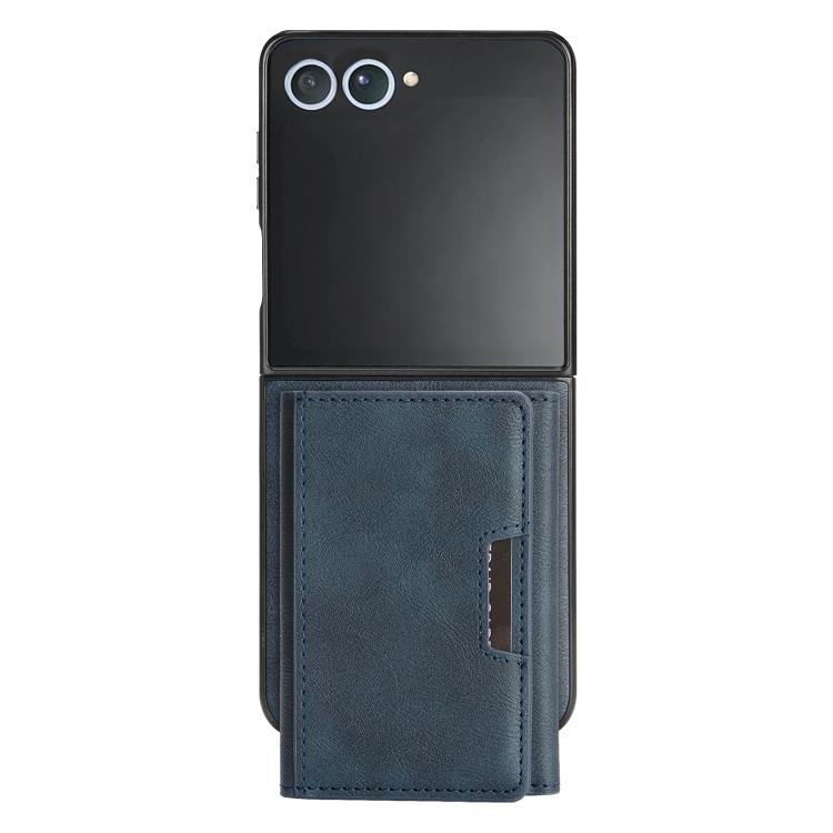 For Samsung Galaxy Z Flip7 Kalebol Strong Magnetic MagSafe Tri-Fold Wallet Leather Phone Case(Blue) - Galaxy Z Flip7 5G Cases by Kalebol | Online Shopping UK | buy2fix