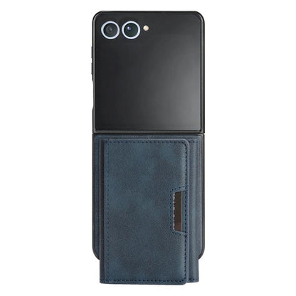 For Samsung Galaxy Z Flip7 Kalebol Strong Magnetic MagSafe Tri-Fold Wallet Leather Phone Case(Blue) - Galaxy Z Flip7 5G Cases by Kalebol | Online Shopping UK | buy2fix