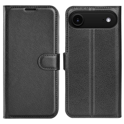For iPhone Air Litchi Texture Horizontal Flip Leather Phone Case with Holder(Black) - iPhone Air Cases by buy2fix | Online Shopping UK | buy2fix