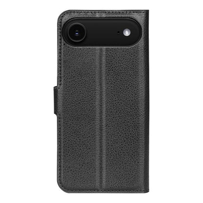 For iPhone Air Litchi Texture Horizontal Flip Leather Phone Case with Holder(Black) - iPhone Air Cases by buy2fix | Online Shopping UK | buy2fix