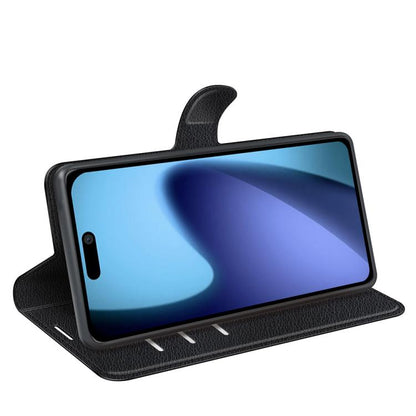 For iPhone Air Litchi Texture Horizontal Flip Leather Phone Case with Holder(Black) - iPhone Air Cases by buy2fix | Online Shopping UK | buy2fix