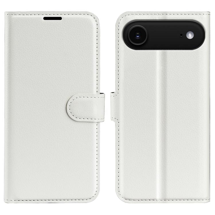 For iPhone Air Litchi Texture Horizontal Flip Leather Phone Case with Holder(White) - iPhone Air Cases by buy2fix | Online Shopping UK | buy2fix