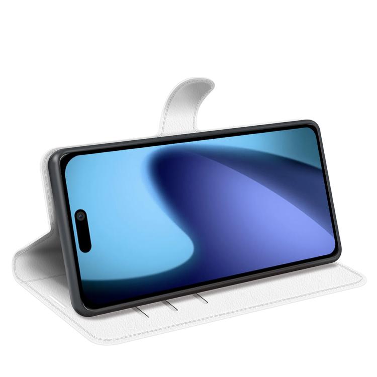 For iPhone Air Litchi Texture Horizontal Flip Leather Phone Case with Holder(White) - iPhone Air Cases by buy2fix | Online Shopping UK | buy2fix