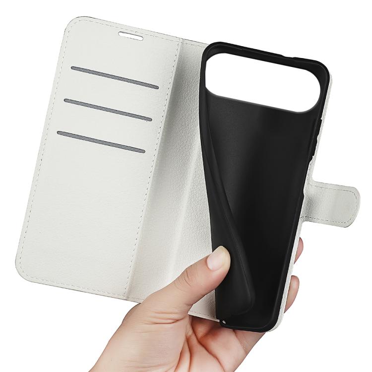 For iPhone Air Litchi Texture Horizontal Flip Leather Phone Case with Holder(White) - iPhone Air Cases by buy2fix | Online Shopping UK | buy2fix