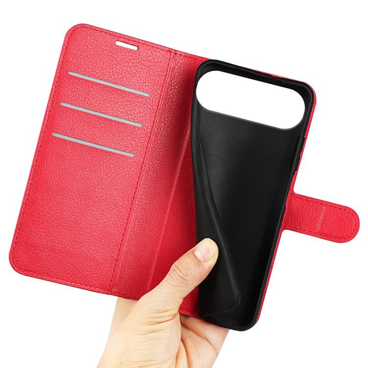 For iPhone Air Litchi Texture Horizontal Flip Leather Phone Case with Holder(Red) - iPhone Air Cases by buy2fix | Online Shopping UK | buy2fix