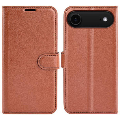 For iPhone Air Litchi Texture Horizontal Flip Leather Phone Case with Holder(Brown) - iPhone Air Cases by buy2fix | Online Shopping UK | buy2fix
