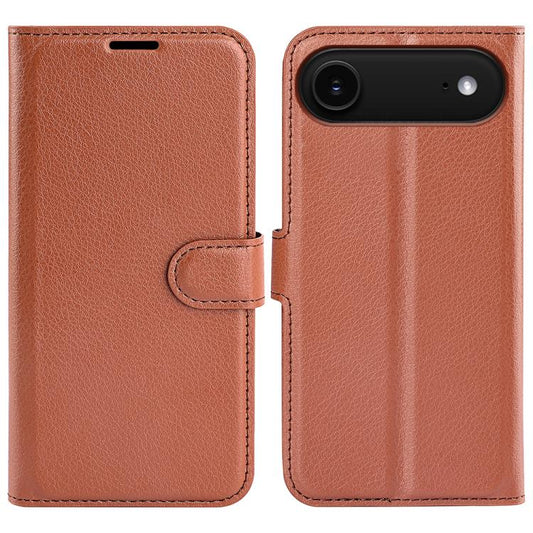 For iPhone Air Litchi Texture Horizontal Flip Leather Phone Case with Holder(Brown) - iPhone Air Cases by buy2fix | Online Shopping UK | buy2fix