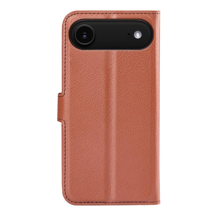 For iPhone Air Litchi Texture Horizontal Flip Leather Phone Case with Holder(Brown) - iPhone Air Cases by buy2fix | Online Shopping UK | buy2fix