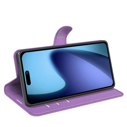 For iPhone Air Litchi Texture Horizontal Flip Leather Phone Case with Holder(Purple) - iPhone Air Cases by buy2fix | Online Shopping UK | buy2fix