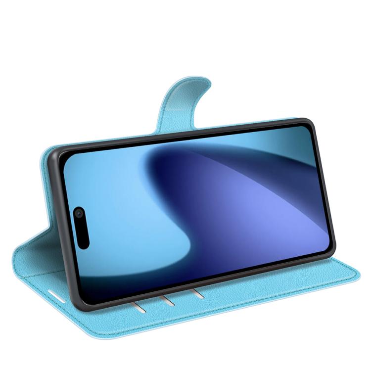 For iPhone Air Litchi Texture Horizontal Flip Leather Phone Case with Holder(Blue) - iPhone Air Cases by buy2fix | Online Shopping UK | buy2fix
