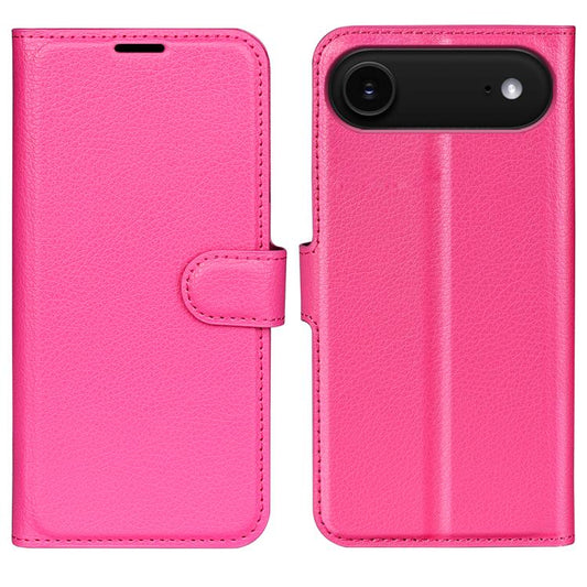 For iPhone Air Litchi Texture Horizontal Flip Leather Phone Case with Holder(Rose Red) - iPhone Air Cases by buy2fix | Online Shopping UK | buy2fix