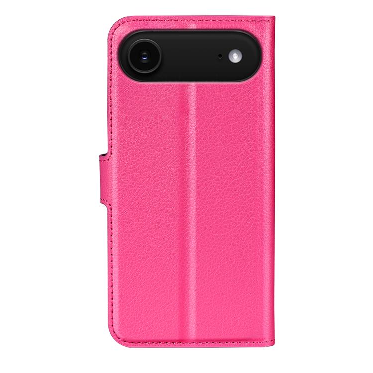 For iPhone Air Litchi Texture Horizontal Flip Leather Phone Case with Holder(Rose Red) - iPhone Air Cases by buy2fix | Online Shopping UK | buy2fix