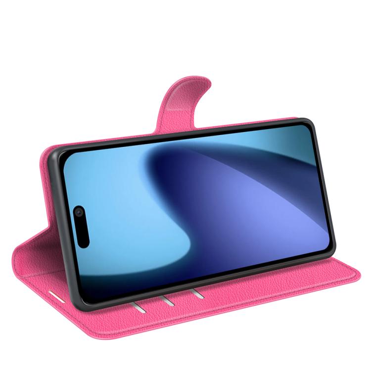 For iPhone Air Litchi Texture Horizontal Flip Leather Phone Case with Holder(Rose Red) - iPhone Air Cases by buy2fix | Online Shopping UK | buy2fix