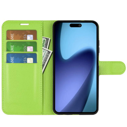 For iPhone Air Litchi Texture Horizontal Flip Leather Phone Case with Holder(Green) - iPhone Air Cases by buy2fix | Online Shopping UK | buy2fix