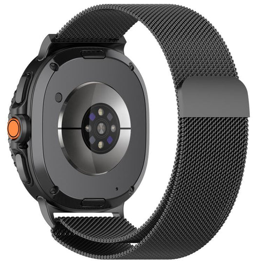 For Galaxy Watch9 / 8 / 8 Classic Milanese Loop Magnetic Metal Watch Band(Titanium Gun Metal)