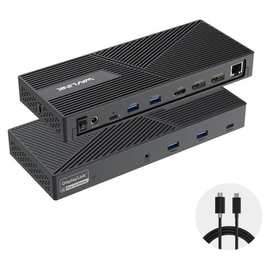 WAVLINK UG69PD24 12-in-1 PD 100W Charging Displaylink Docking Station For Thunderbolt 4 / 3(AU Plug) -  by WAVLINK | Online Shopping UK | buy2fix