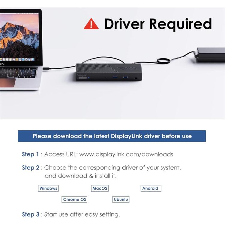 WAVLINK UG69PD24 12-in-1 PD 100W Charging Displaylink Docking Station For Thunderbolt 4 / 3(US Plug) -  by WAVLINK | Online Shopping UK | buy2fix