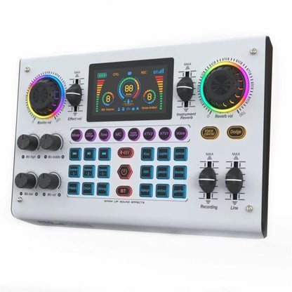 C100 Pro For Streaming / Recording 5 Sound Effects Portable Live Sound Card Audio Mixer(Black) - Live Sound Effects Processors by buy2fix | Online Shopping UK | buy2fix