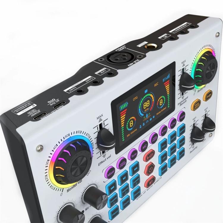 C100 Pro For Streaming / Recording 5 Sound Effects Portable Live Sound Card Audio Mixer(Black) - Live Sound Effects Processors by buy2fix | Online Shopping UK | buy2fix