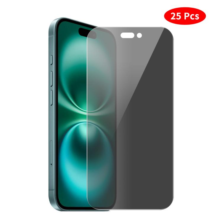 For iPhone 16 Plus JUNSUNMAY 25pcs Privacy Screen Protector Tempered Glass Film - iPhone 16 Plus Tempered Glass by JUNSUNMAY | Online Shopping UK | buy2fix