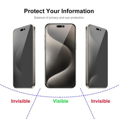 For iPhone 15 Pro JUNSUNMAY 25pcs Privacy Screen Protector Tempered Glass Film - iPhone 15 Pro Tempered Glass by JUNSUNMAY | Online Shopping UK | buy2fix
