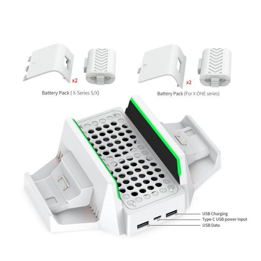 For Xbox Series S / X DOBE TYX-0663 Vertical Cooling Charging Stand Dual Controller Holder Base - Holder by DOBE | Online Shopping UK | buy2fix