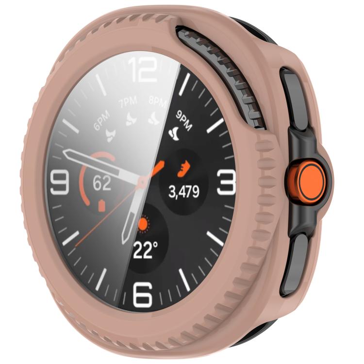 For Samsung Galaxy Watch8 Classic 46mm Tempered Film Integrated PC Watch Cover(Cherry Pink) - Watch Cases by buy2fix | Online Shopping UK | buy2fix