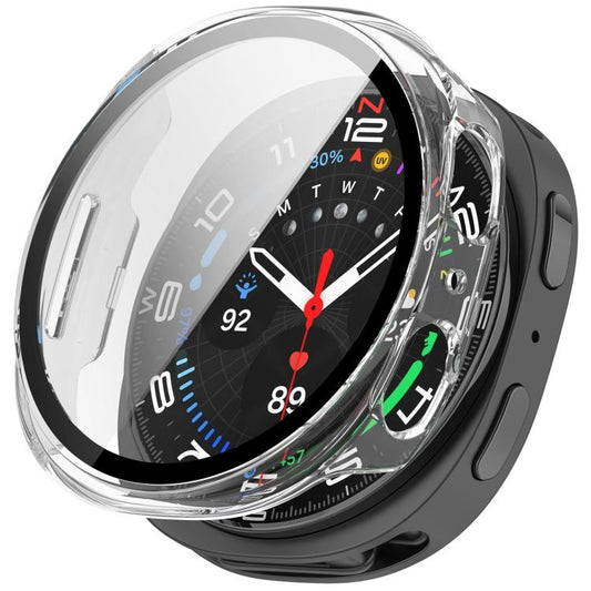For Samsung Galaxy Watch 8 40mm Tempered Film Integrated PC Watch Cover(Transparent) - Watch Cases by buy2fix | Online Shopping UK | buy2fix