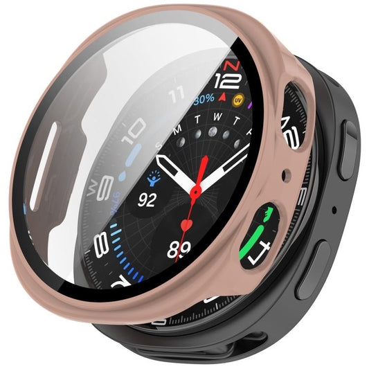 For Samsung Galaxy Watch 8 40mm Tempered Film Integrated PC Watch Cover(Cherry Pink) - Watch Cases by buy2fix | Online Shopping UK | buy2fix