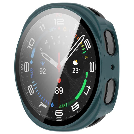 For Samsung Galaxy Watch 8 40mm Tempered Film Integrated PC Watch Cover(Pine Green) - Watch Cases by buy2fix | Online Shopping UK | buy2fix