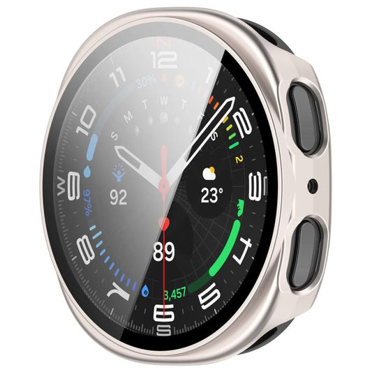 For Samsung Galaxy Watch 8 40mm Tempered Film Integrated PC Watch Cover(Frosted Starlight) - Watch Cases by buy2fix | Online Shopping UK | buy2fix