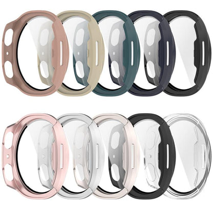 For Samsung Galaxy Watch 8 40mm Tempered Film Integrated PC Watch Cover(Frosted Black) - Watch Cases by buy2fix | Online Shopping UK | buy2fix