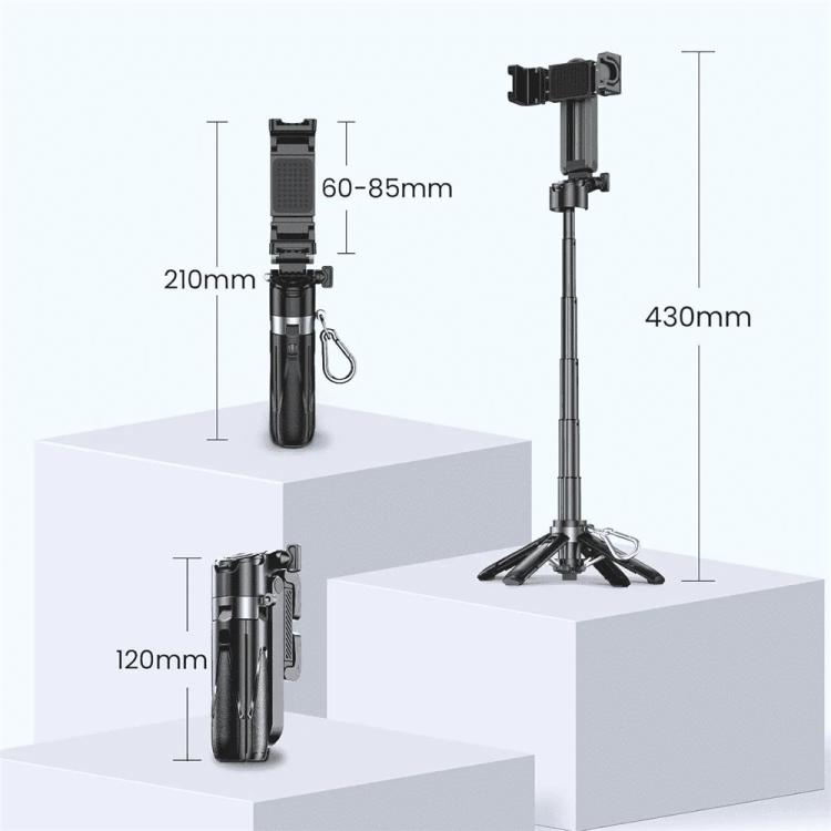 Jmary MT-18 Extendable Phone Holder Wireless Control Mini Phone Selfie Stick Tripod(Black) - Selfie Sticks by Jmary | Online Shopping UK | buy2fix