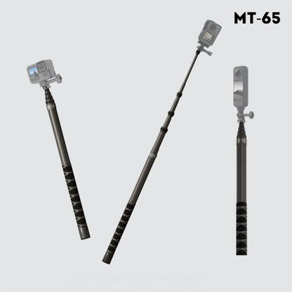 JMARY MT-65 For Action Cameras 3m Carbon Fiber Selfie Stick Monopod 5 Section Extension Pole - Extendable Pole by Jmary | Online Shopping UK | buy2fix