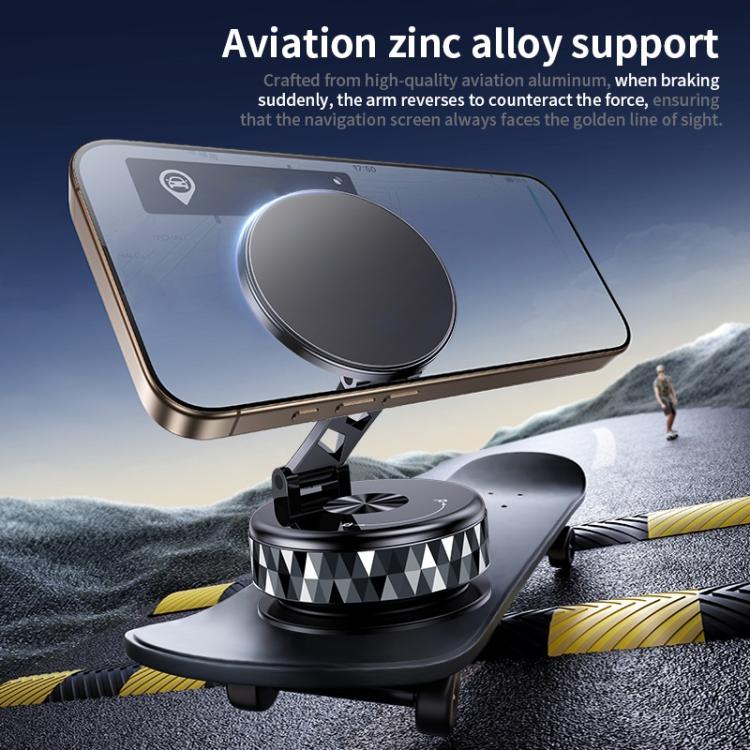 K13 360 Degree Rotation Vacuum Suction Cellphone Holder Magnetic Car Phone Mount(Black) - Universal Car Holders by buy2fix | Online Shopping UK | buy2fix