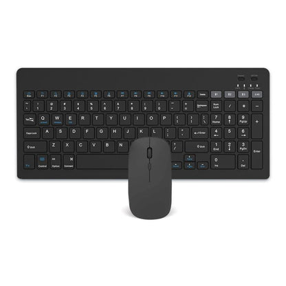 2858+030 Rechargeable Wireless Bluetooth Keyboard Silent Mouse Set with 800/1200/1600 DPI(Black) - Wireless Keyboard by buy2fix | Online Shopping UK | buy2fix