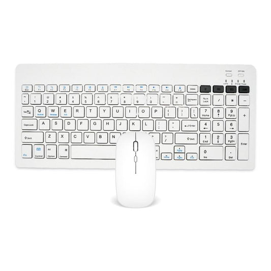 2858+030 Rechargeable Wireless Bluetooth Keyboard Silent Mouse Set with 800/1200/1600 DPI(White) - Wireless Keyboard by buy2fix | Online Shopping UK | buy2fix